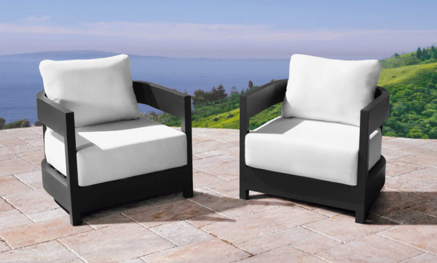 Santino 2piece Chaise Lounge Set, Black YARDITA Online